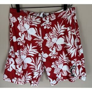 Men's Univ Cincinnati Bearcats Swim Trunks Floral Swim Shorts L